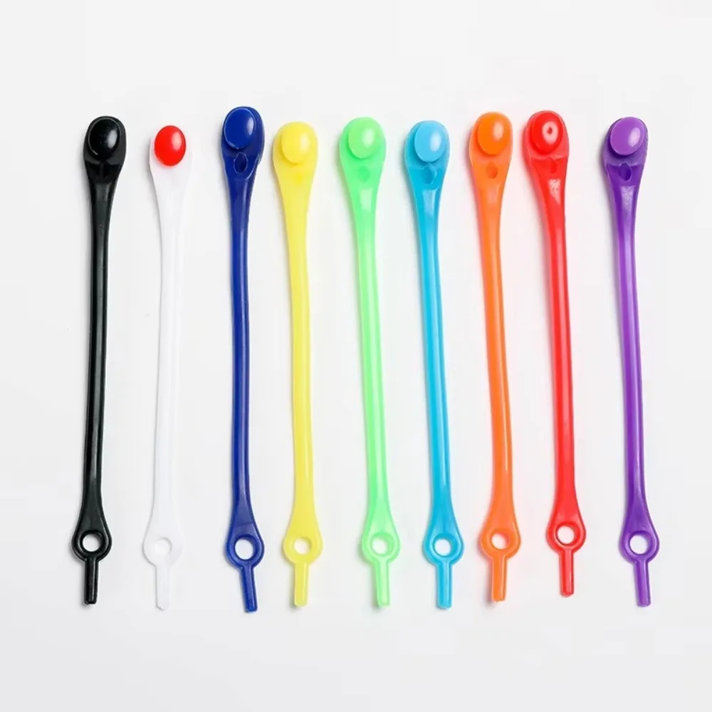 Round Elastic Silicone Shoelaces No Tie for Men and Women Universal Fit for All Sneakers Comfortable Slip-On Shoe Straps