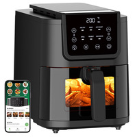 Chefree AFW01 6 in 1 Air Fryer Toaster, 5L Capacity, 1500W Power, Rapid Air Circulation, Visible Window, LED 100+ Recipes Online