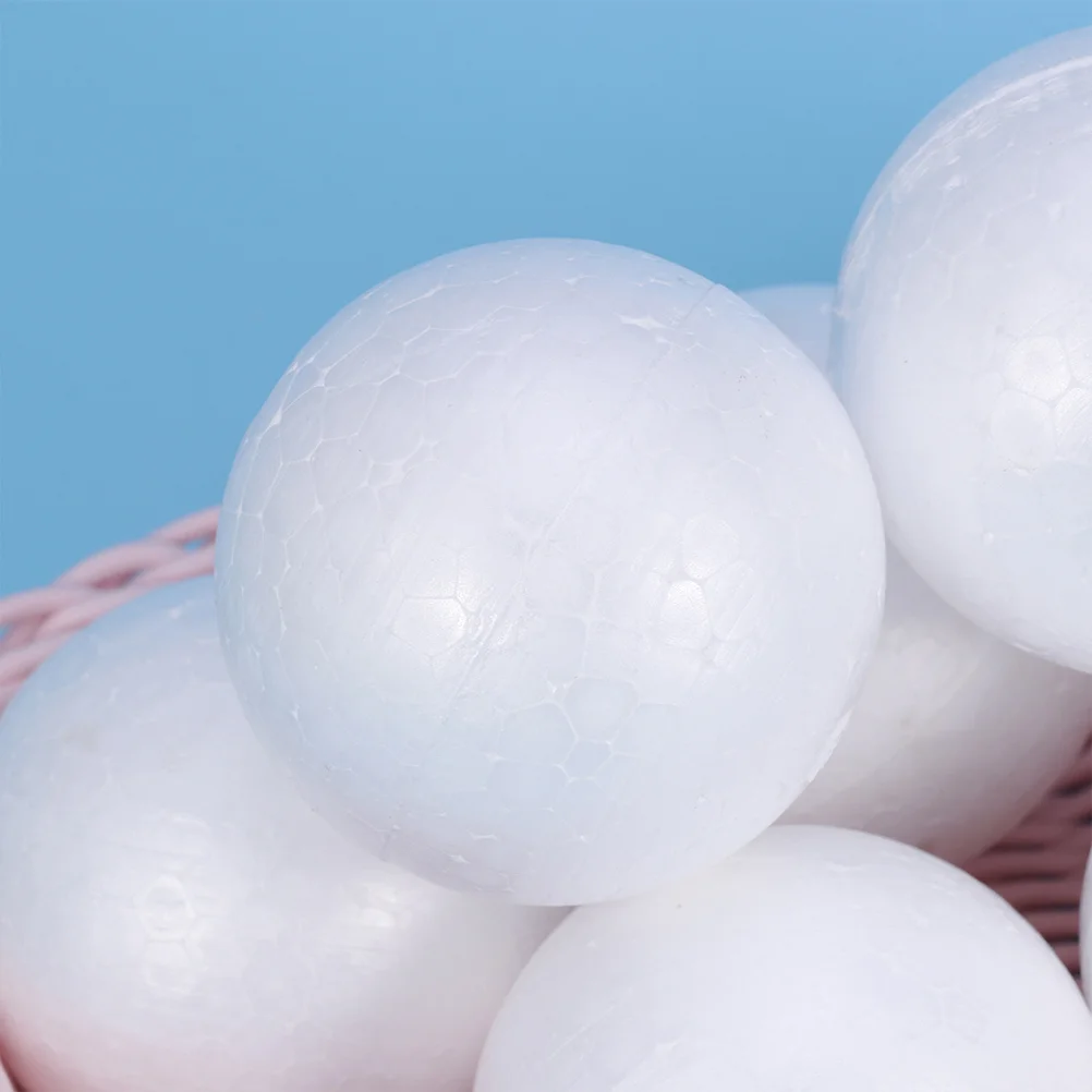 

Christmas Foam Balls Solid White Polystyrene 3 Inch Round Crafts Holiday Ornaments DIY Family Decoration Supplies