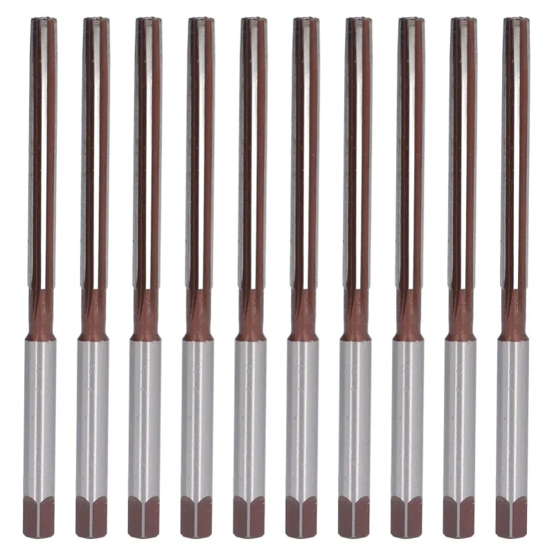 

10Pcs Hand Milling Cutter Tool 9SiCr Straight Shank Hand Reamers for Aluminum Wood 3/16in