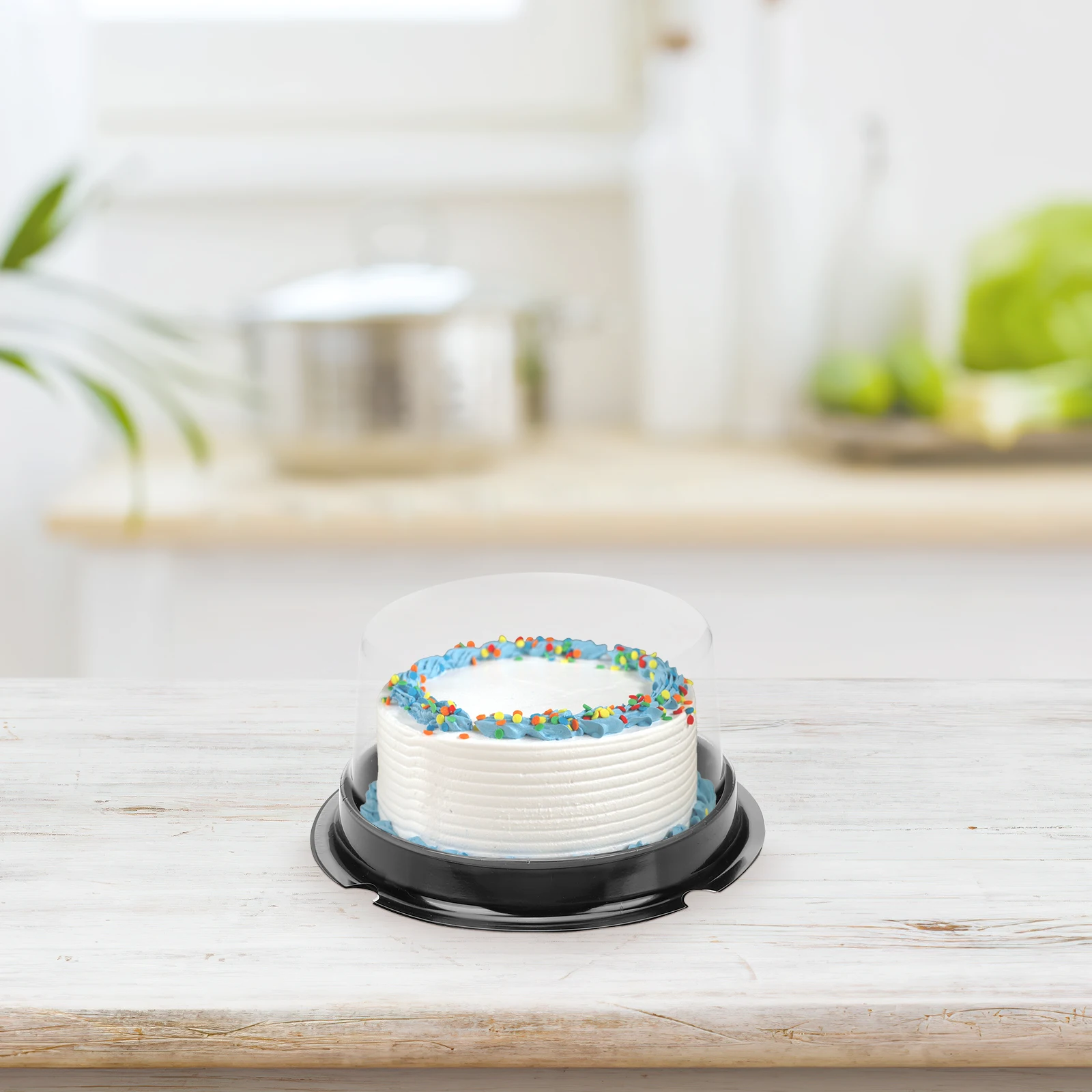 

50Pcs Clear Plastic Cake Boxes Transparent Container for Cupcakes Cookie Muffin Desserts Cake Packaging Supplies