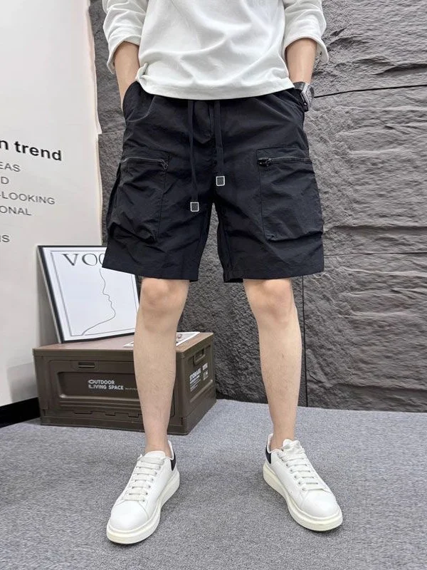 

Summer Quick Dry Workwear Shorts Sports Multi Pocket Loose Straight Leg Five Shorts Breathable Beach Pants Trendy Youth Activ...