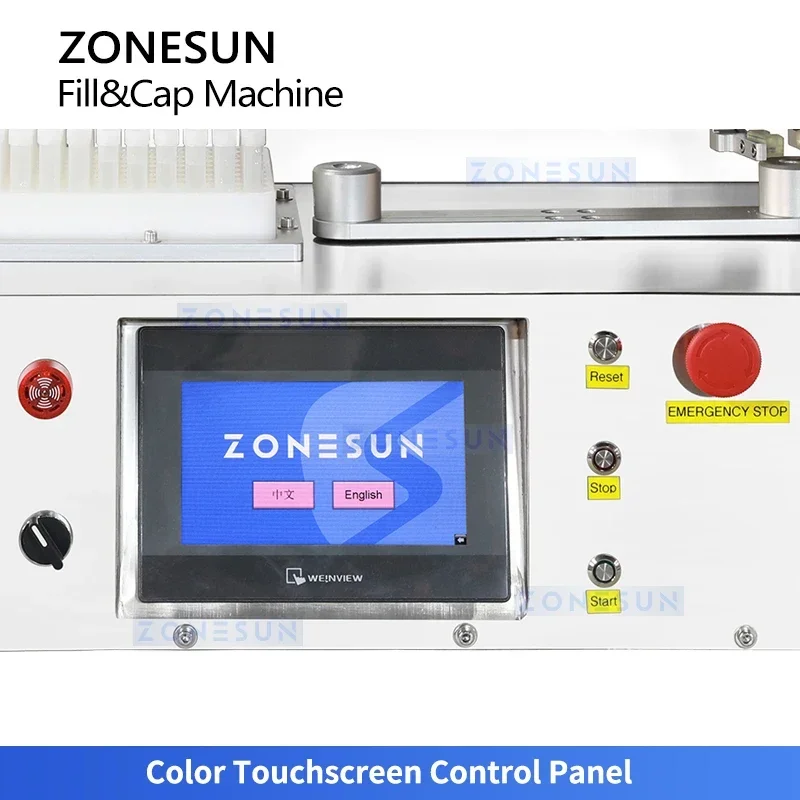 Zonesun ZS-KXG620 Máquina de embalagem de tubo de ensaio Equipamento de laboratório Máquina de enchimento de frascos Capper monobloco