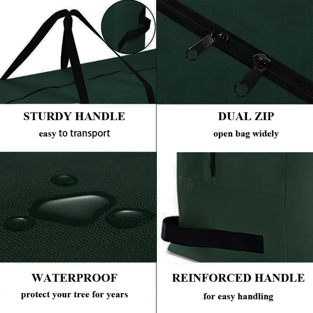 Oxford Cloth Christmas Tree Bag Large Capacity Foldable Christmas Supplies Waterproof with Handles Wreath Storage Bag view 6
