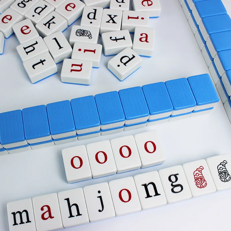 English Letter Word Mahjong Game Brain Logic Thinking Training Educational Board Game