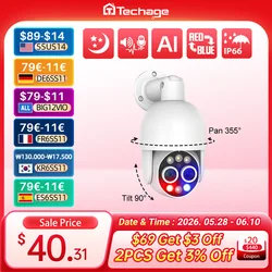 4K PTZ 8X Hybrid Zoom 2.8mm 12mm Dual Lens POE IP Camera 8MP Outdoor Human Detect Auto Track Security Camera Color Night