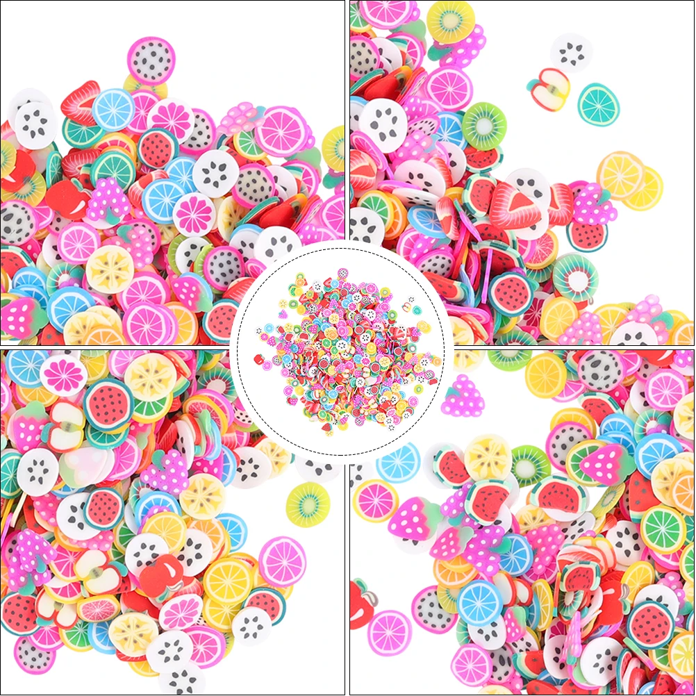 

2000pcs Fruit Slice Stickers Clay Fruit Slices Art Decoration For Kids Diy Face Makeup Crafts Watermelon Orange Strawberry Lemon