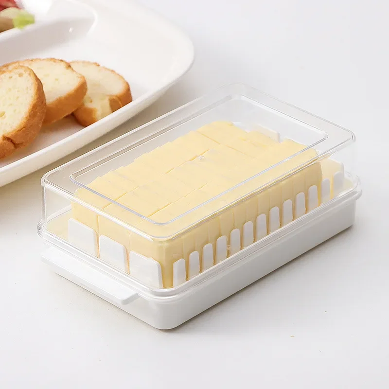 Butter Storage Box Auxiliary Butter Slicer Cutter Dishes with Cover Cheese Fresh Container Tray for Fridge Butter Cutting Tools