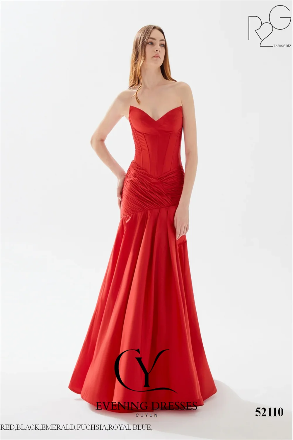 CUYUN-vestido de noche Formal rojo con corsé en la espalda, vestidos de fiesta de graduación sin tirantes de sirena personalizados para ocasiones especiales, cumpleaños de mujer