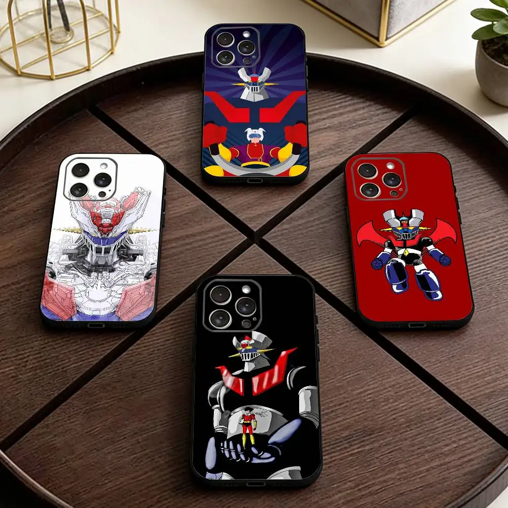 Mazinger Z Robot  Phone Case For iPhone 17,16,15,14,13,12,11 Plus,Pro Max,XS,Soft Silicone Black Cover