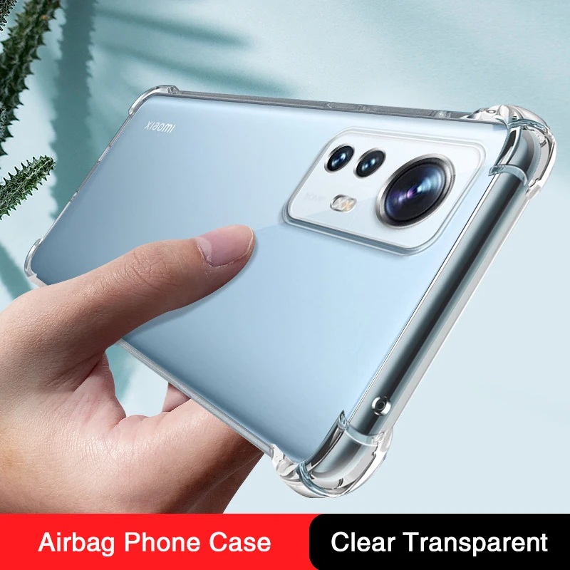 Soft Silicone Case for Xiaomi Mi 12 Mi12 S X T 12S 12T Pro Ultra 12X Lite 12Pro 12Lite 5G Airbag Transparent Original Back Cover