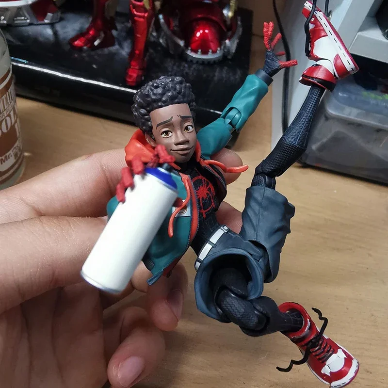 Sv Action Miles Morales Action Figure Collection Sentinel Spiderman Spider-Man Into the Spider Verse Figures Model Toys