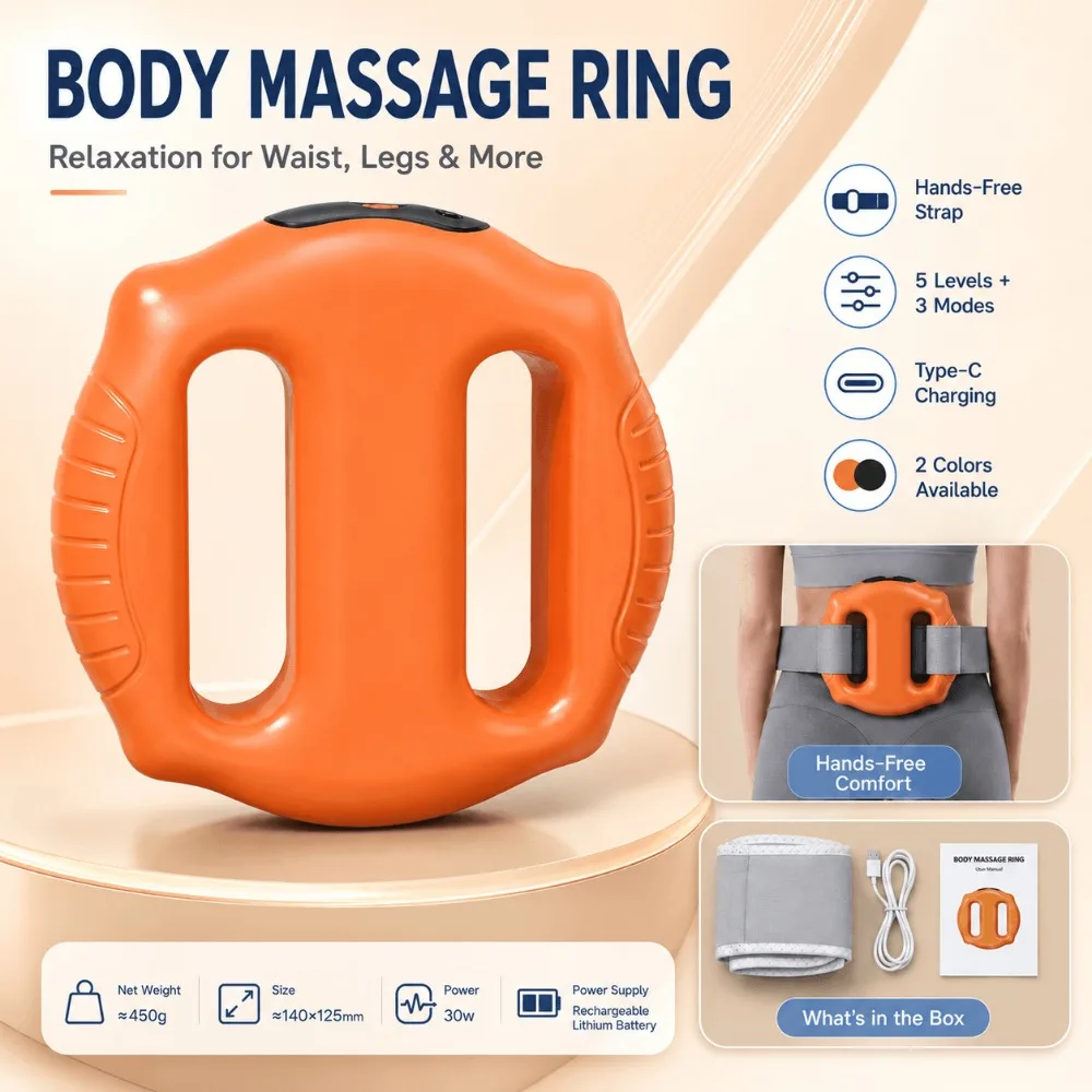 portable-electric-dual-ring-fascia-massage-ring-vibration-deep-tissue-massager-adjustable-strap-design-for-home-work-fitness