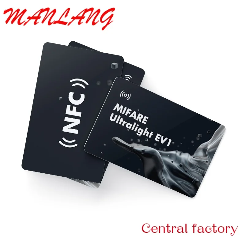 

CustomContactls ID Bla atte HF 13.56hz RFID ip N etal Busins Card for Hotel