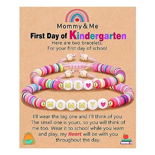 First Day of School Gifts for Mom and Daughter Mommy and Me Back to School Bracelets