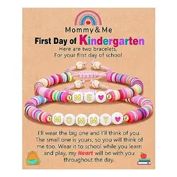 First Day of School Gifts for Mom and Daughter Mommy and Me Back to School Bracelets