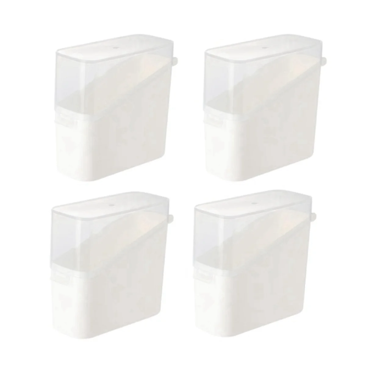 Sliced Cheese Container for Fridge, 4 PCS Cheese Storage Box with Flip Lid Cheese Keeper Cheese Saver Holder White