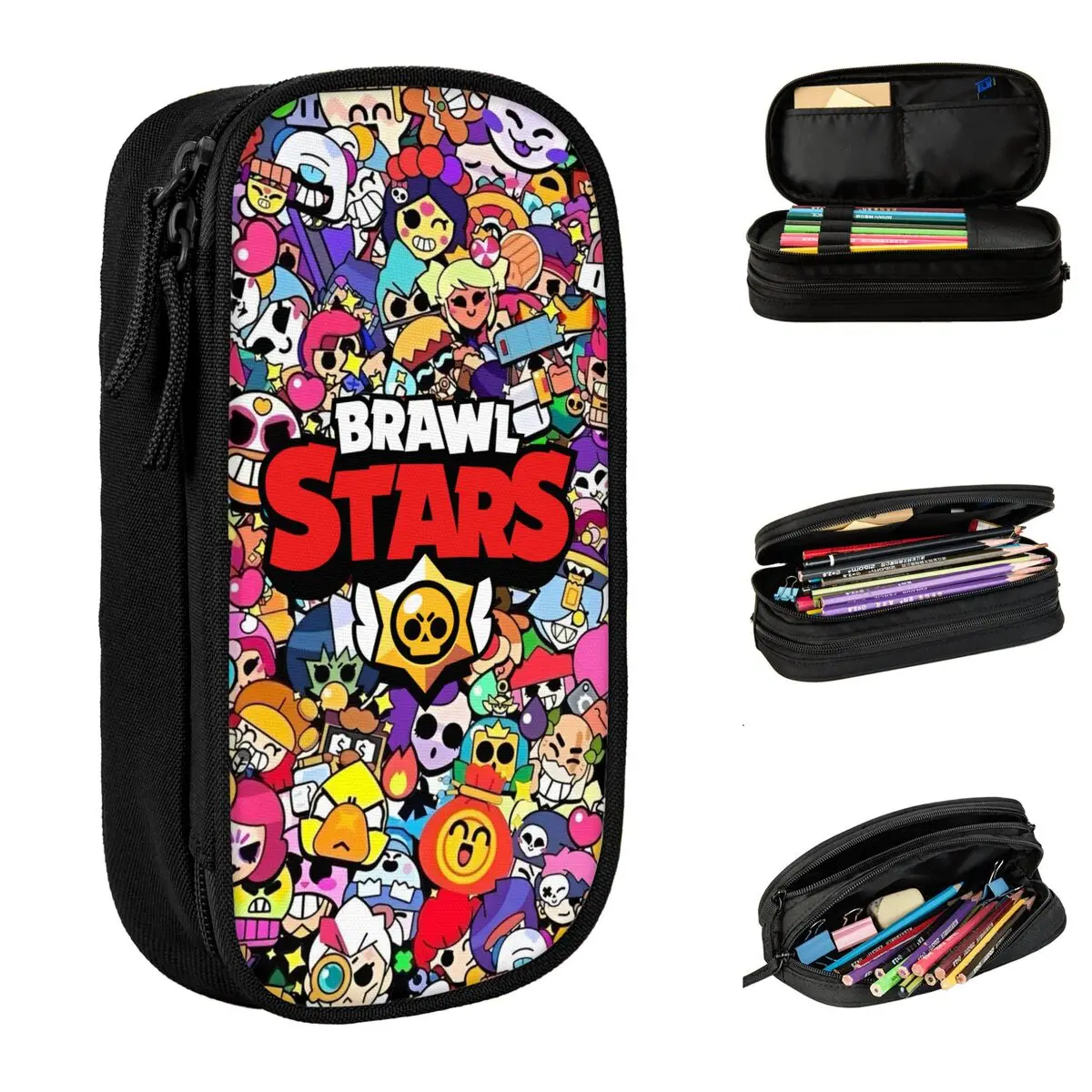 Brawlled Game Pencil Case New Pen Box Pencil Bags Kids Large Storage Office Gifts Pencilcases