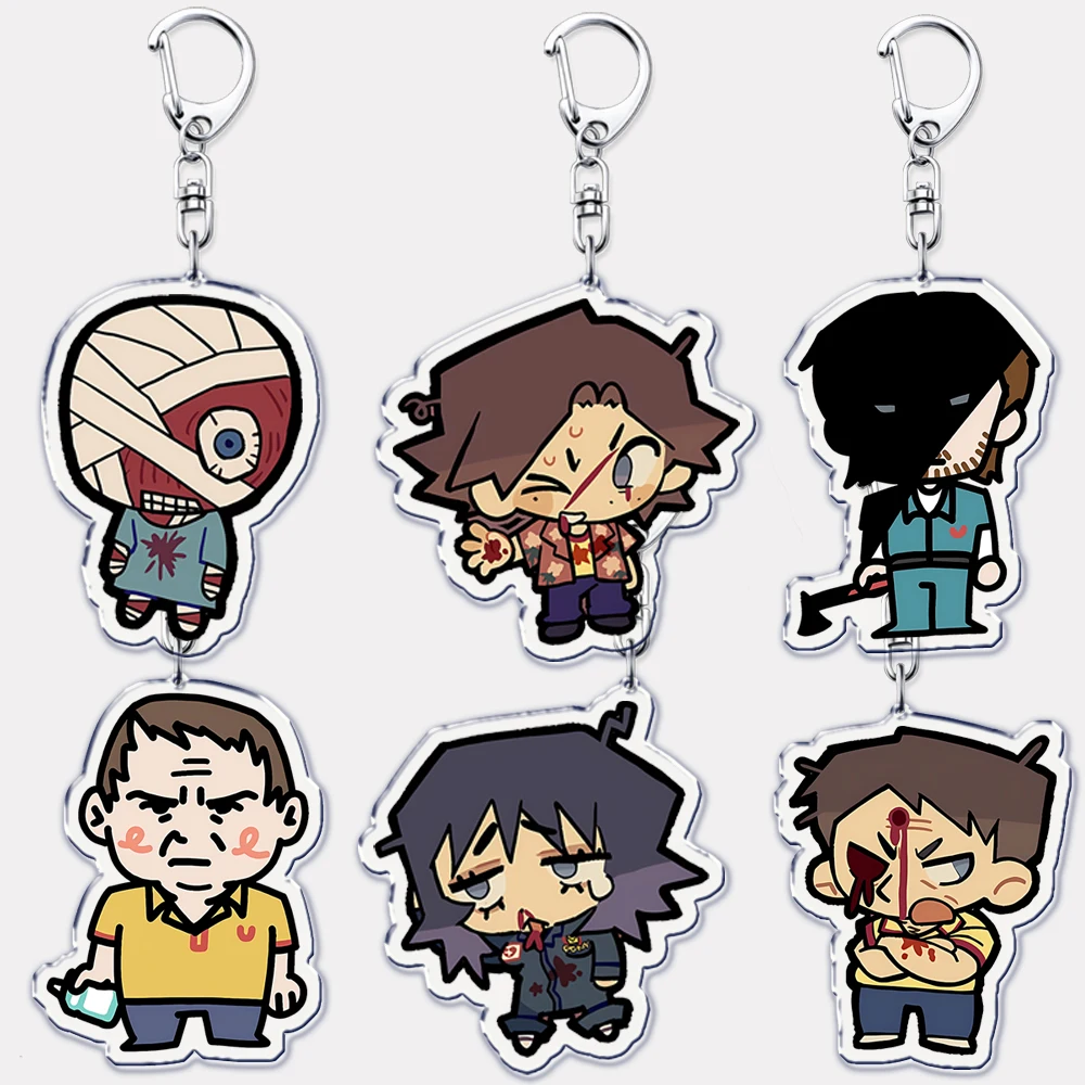 Hot Horror Game Chibis Keychains for Accessories Bag Cute Jimmy Curly Anya Sallyface Keyrings Jewelry Friends Gamer Gaming Gifts