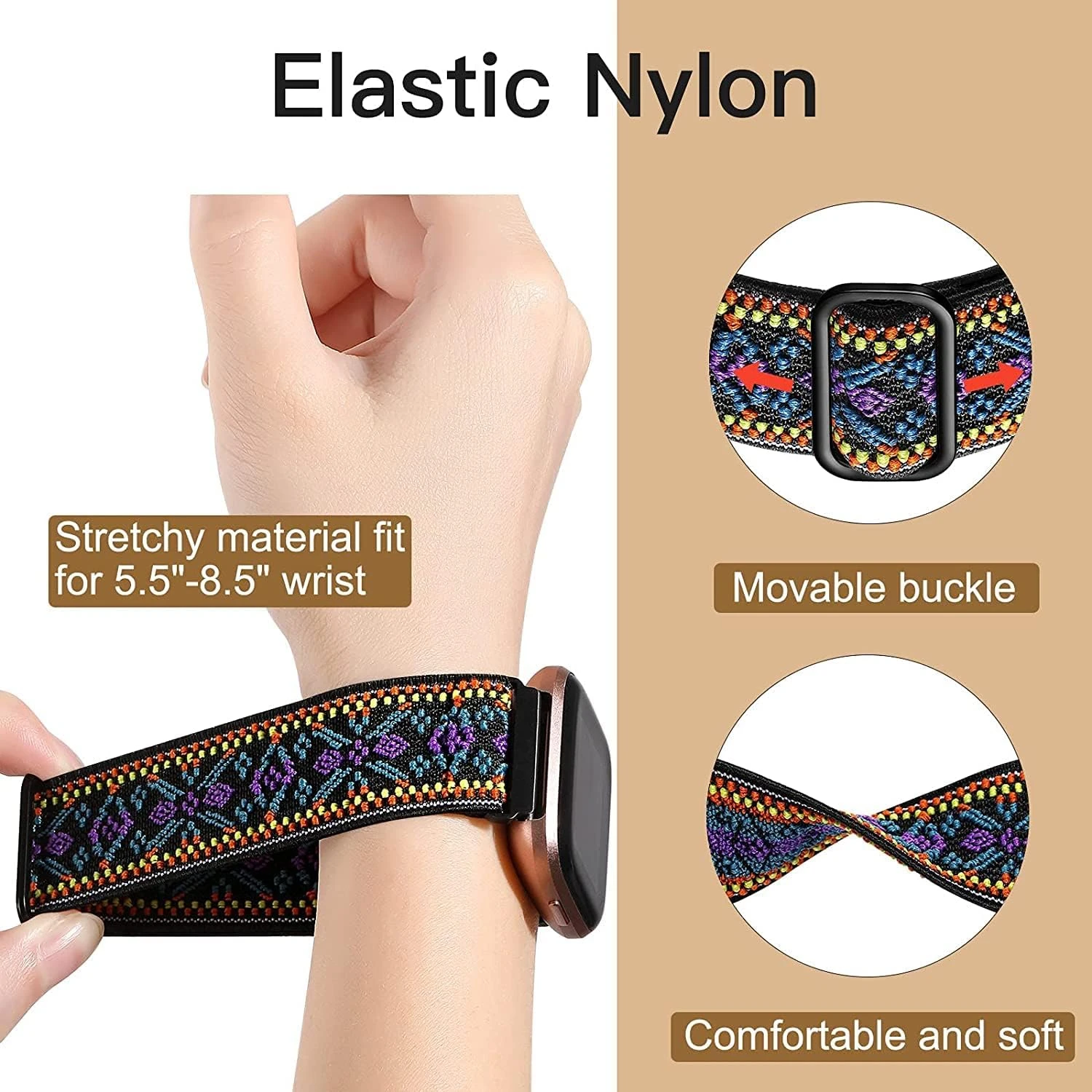 Make your wearable experience even better with these stylish, comfortable, and adjustable soft elastic bands for men and women.