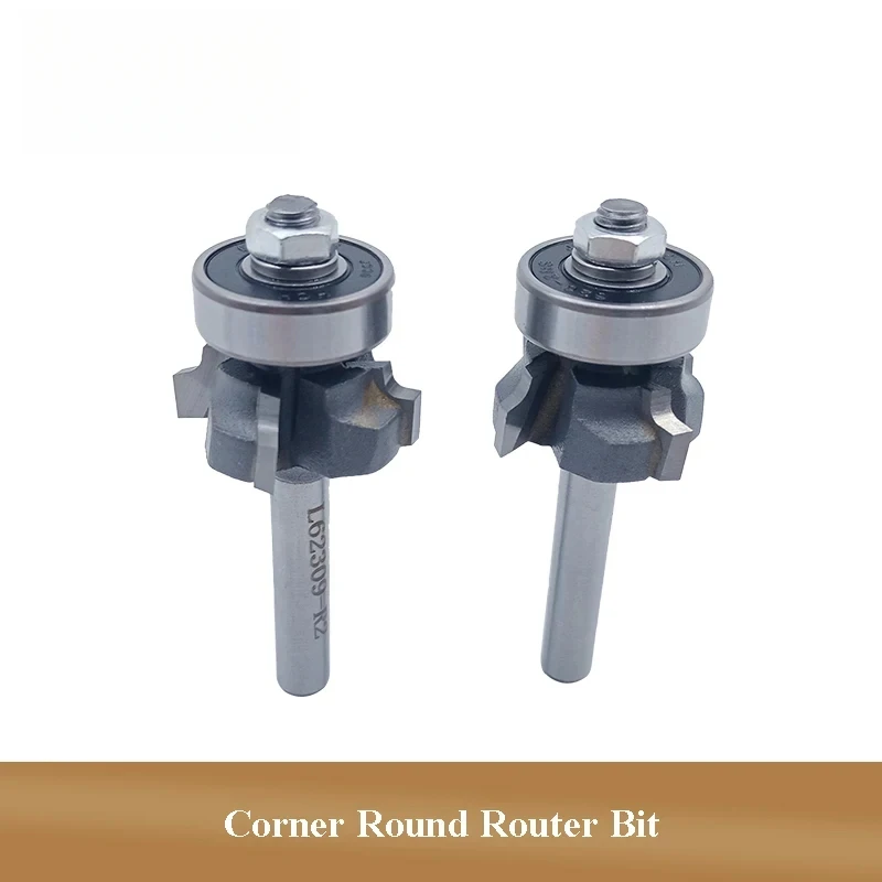 

1PC 6.35mm Durable Corner Round Router Bit with Bearing Milling Cutter for Woodworking Tools