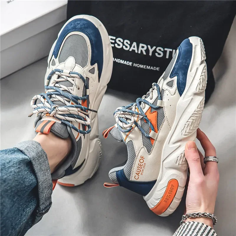 2024 Autumn Men Shoes Fashion Chunky Sneakers Height Increasing Casual Shoes Male Trainers Running Sports Shoes Zapatos Hombre