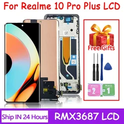 6.7“AMOLED For Oppo Realme 10 Pro+ Plus RMX3687 RMX3686 LCD Display Touch Screen Digitizer Assembly
