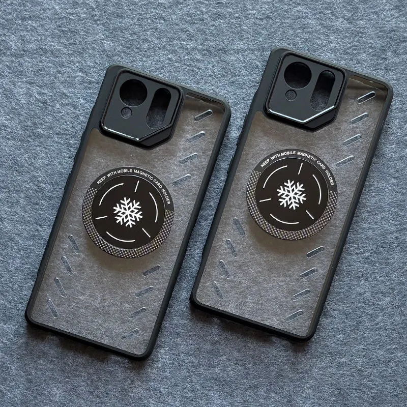 Capa Magnética Transparente de Acrílico com Dissipação de Calor para ASUS ROG Phone 9 Pro, Capa Antiderrapante para ASUS ROG Phone 9