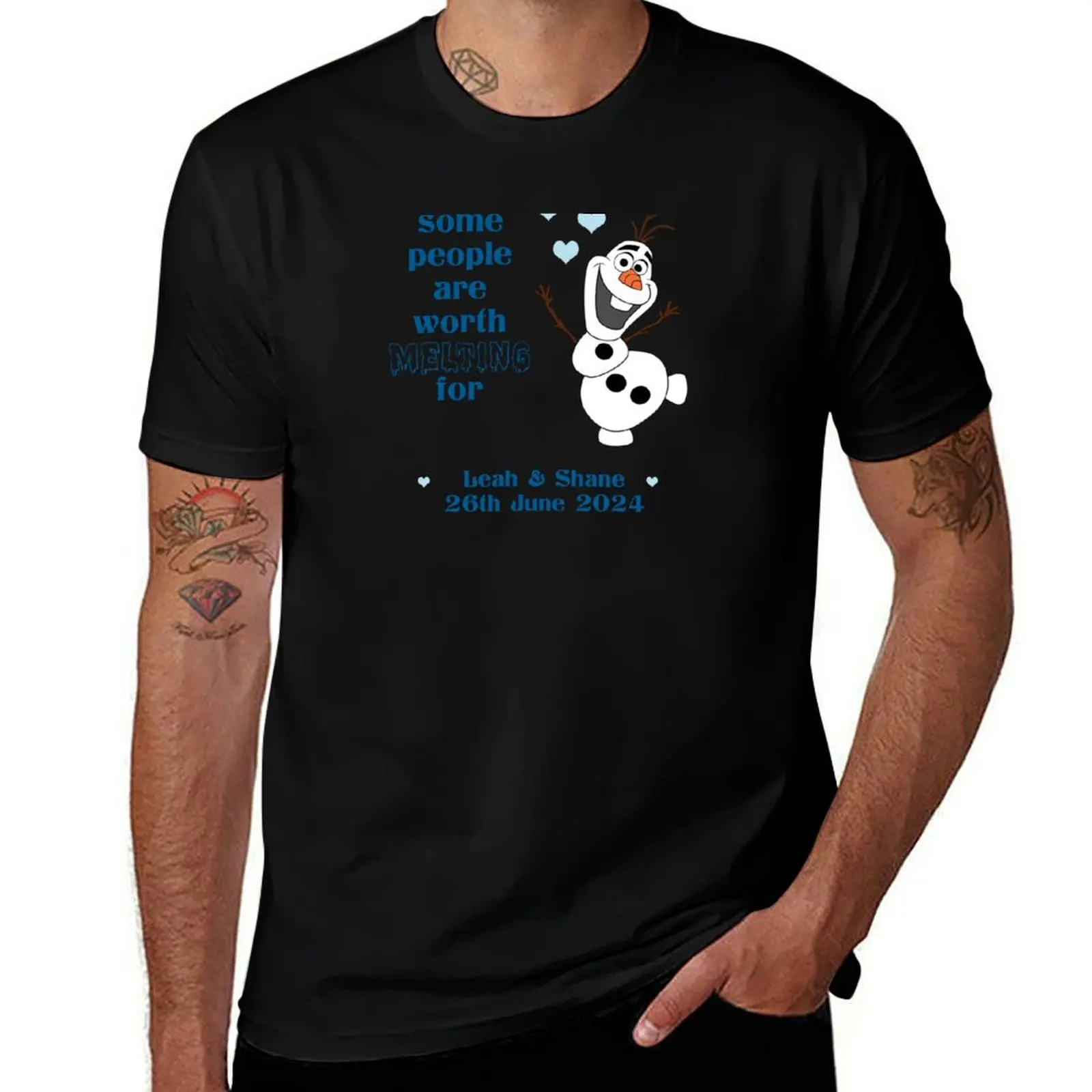 Some people are worth melting for (2) T-Shirt plus size clothes graphic shirts t shirt men