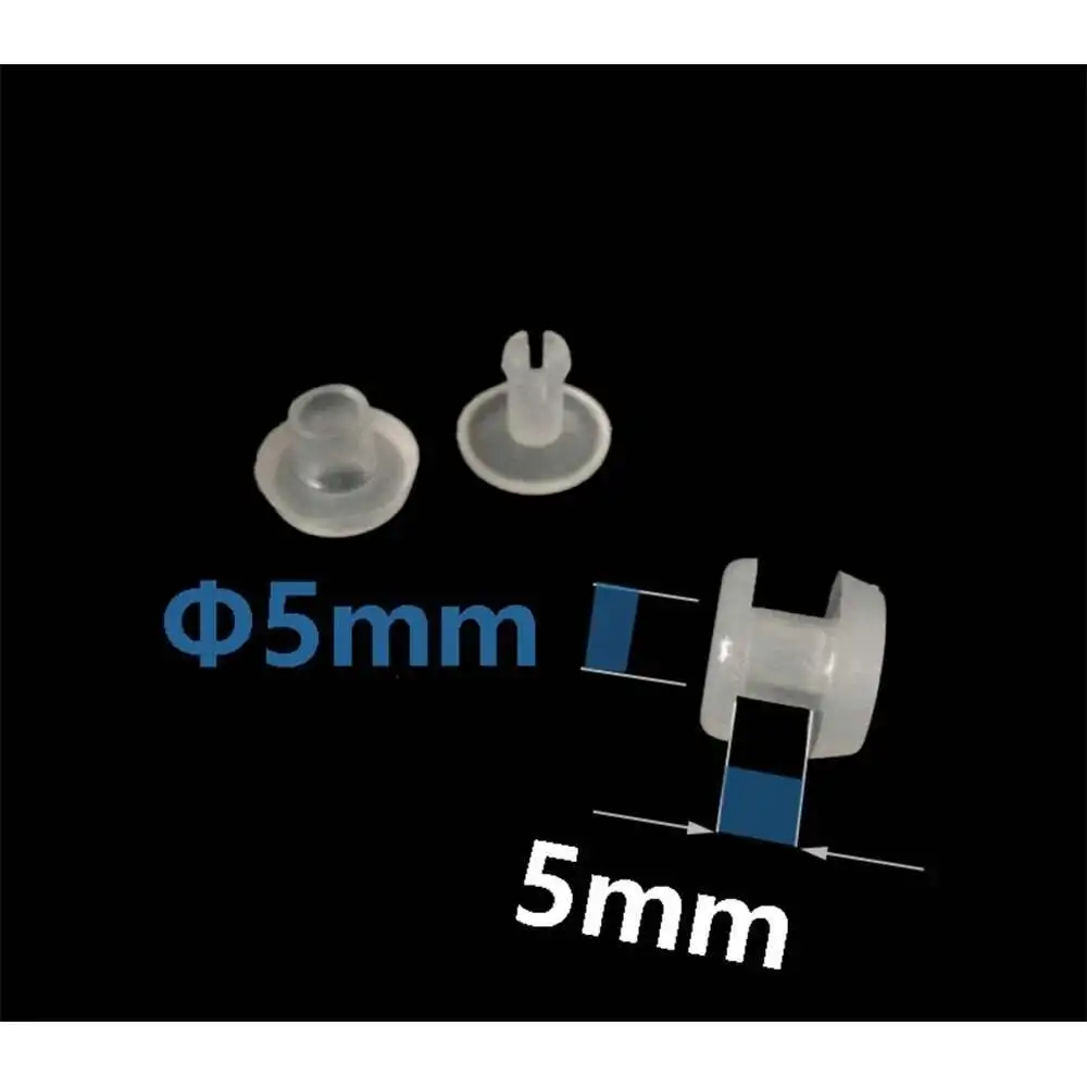 100pcs Plastic Snap Injection Molding Transparent Belt Inverted Button Nut Fastening 5mm Thick And Fine Diameter Screw