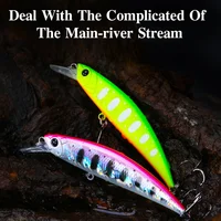 TSURINOYA 80S 12g señuelo de pesca de pececillo hundido DW96 8cm trucha grande Lucio Rockfish cebo duro Jerkbait agua dulce Wobbler de agua salada