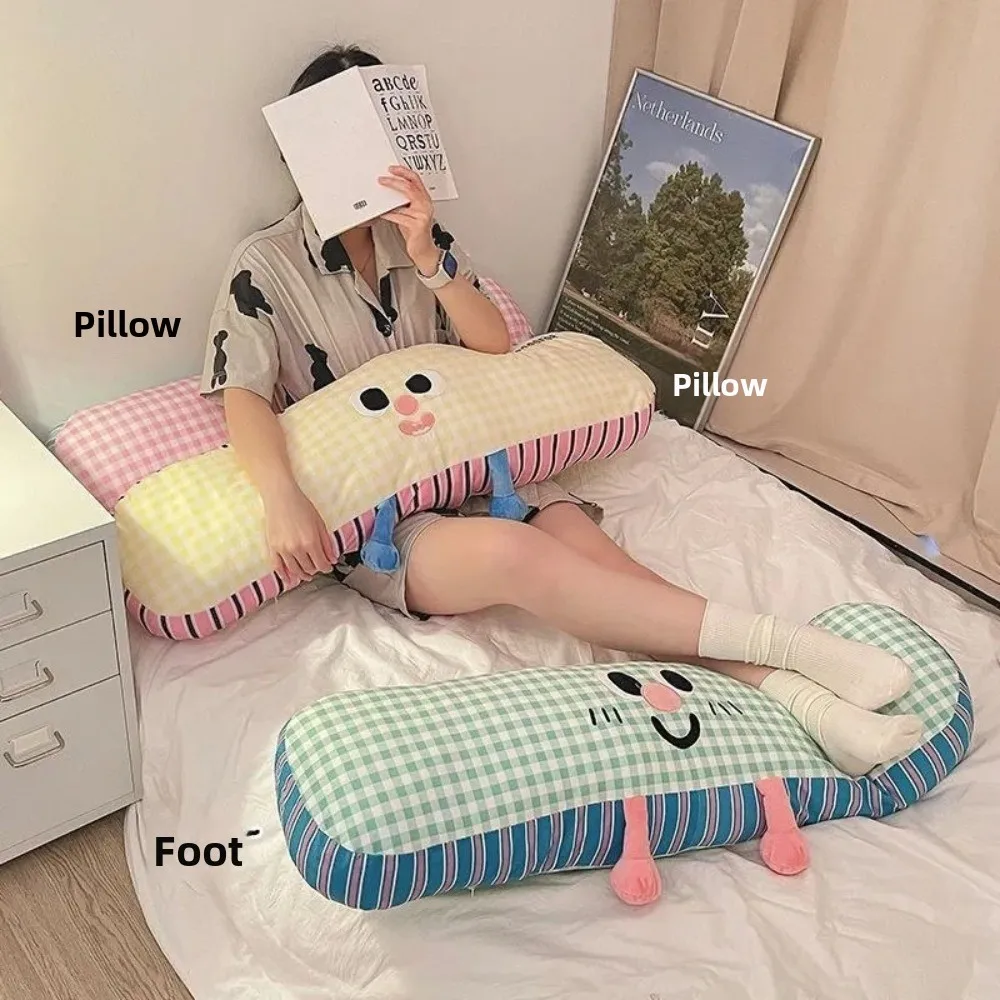 

90cm Long Side Pillow Cute Cartoon Pattern Soft Leg Pillow for Side Sleep Large Cushion Sleeping Pillow For Student Dormitory