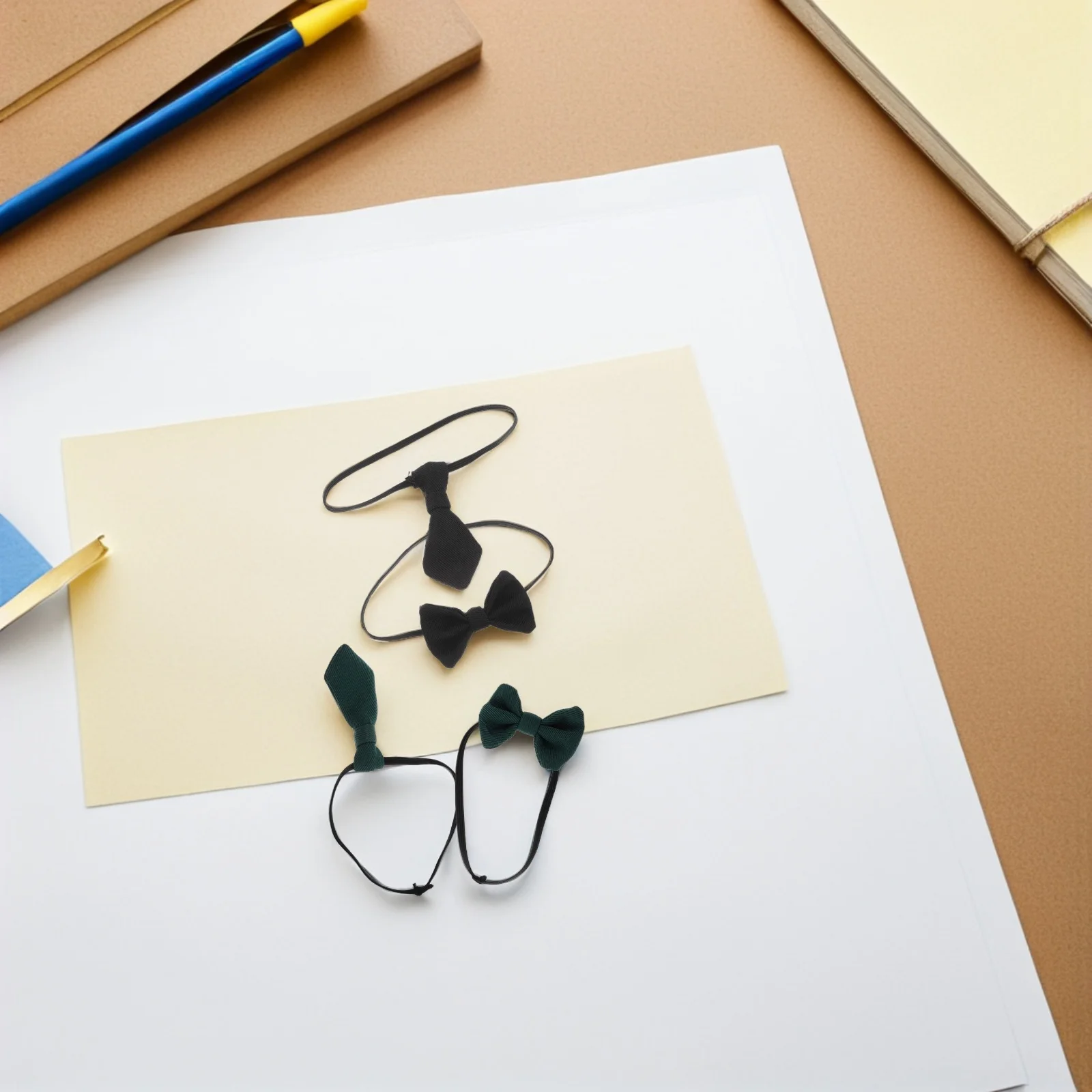 

4 Pcs Tie Decorative Bow Tiny Necktie Decorate Small Mini Bowtie Accessories Miniature Neckties