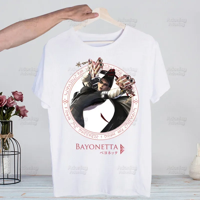 Game Bayonetta Harajuku T-shirts Summer Men/Women Hip Hop Funny Print Tshirt Streetwear t shirt Short Sleeve Tee Top