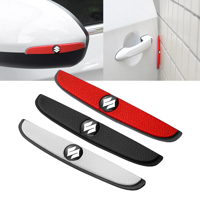 4 Uds. Pegatinas protectoras de espejo retrovisor de puerta de coche de goma anticolisión para Suzuki Jimny Swift Samurai Vitara SX4 Kaiser Alto