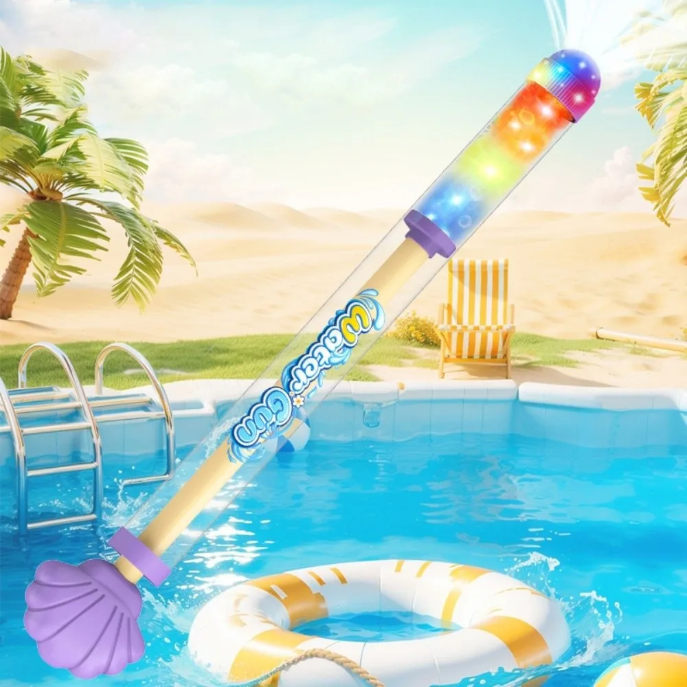 

Fun 70 Hole Water Sprayer Glowing LED Pull-Out Water Squirter Shell Rainbow Light Kids Water Play Toy Summer Water Play
