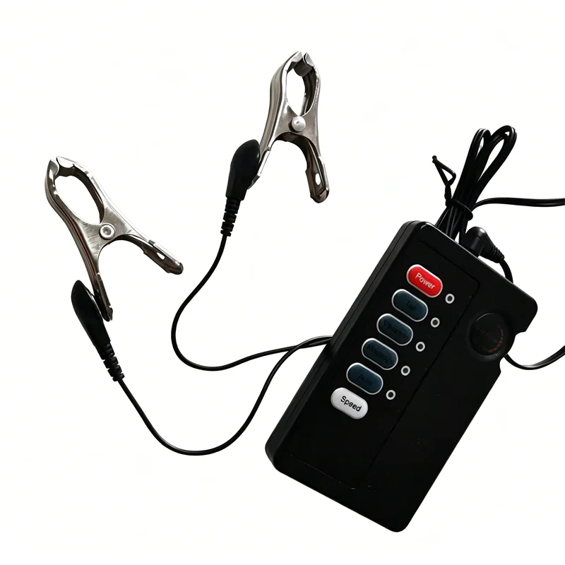 Female Labium Clamps Metal Nipples Clips Clitoris Breast Stimulation Massage Electric Shock Anal Butt Plug Sex Toys for Women view 6