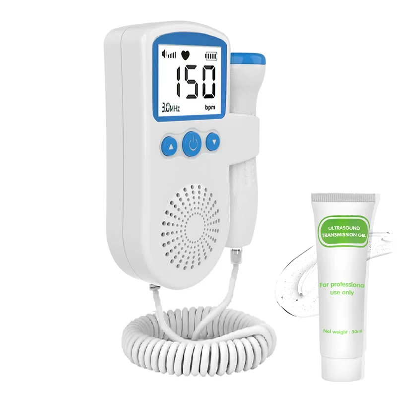 AiQUE 2.5MHz Foetale Doppler Echografie 30ml Gel Baby Hartslag Detector Zwangere Ultrasone Baby Hartslag Monitor Voor Zwangerschap - afbeelding 1