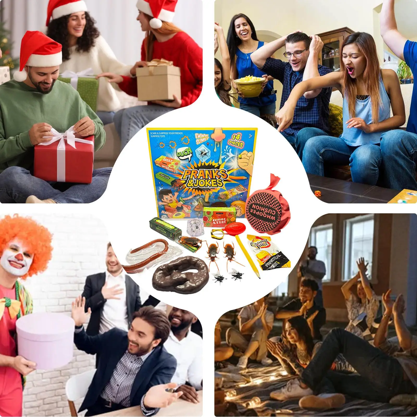 Kit de broma, caja de mordaza divertida, artilugios de broma para niños, cosas divertidas y realistas, recuerdos para fiestas, festivales, sorpresas divertidas para la vida diaria