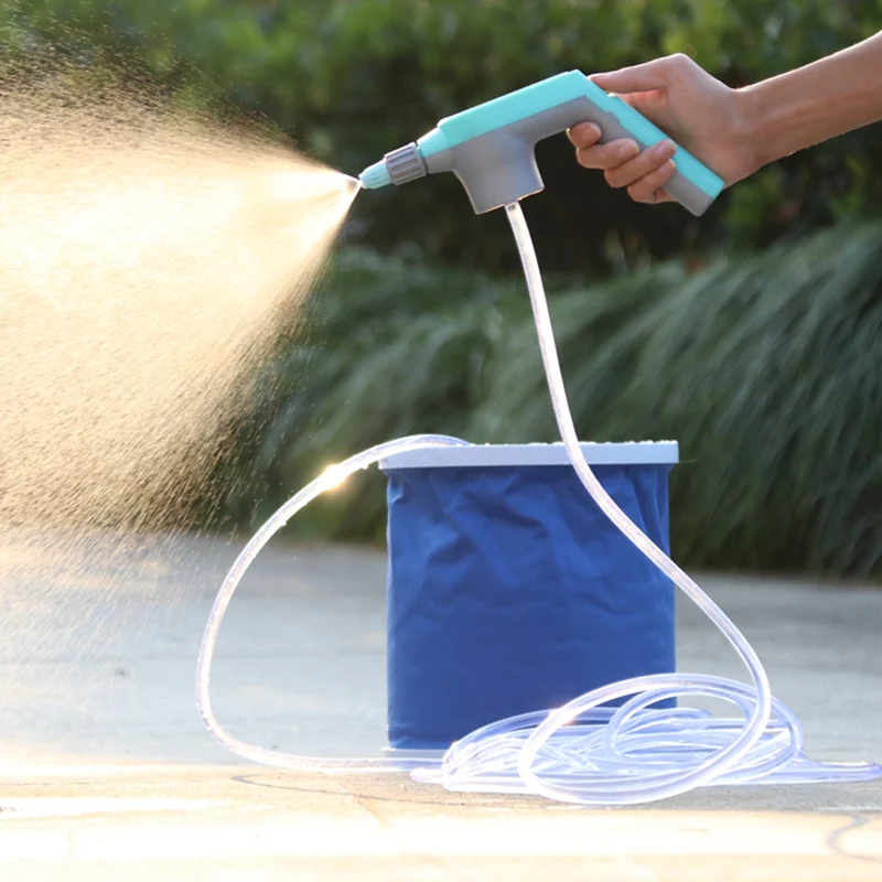 Electric Charging Pressure Nozzle Plastic Watering Can Watering Flower Car Wash Can Be Matched with Water Pipe Sprayer