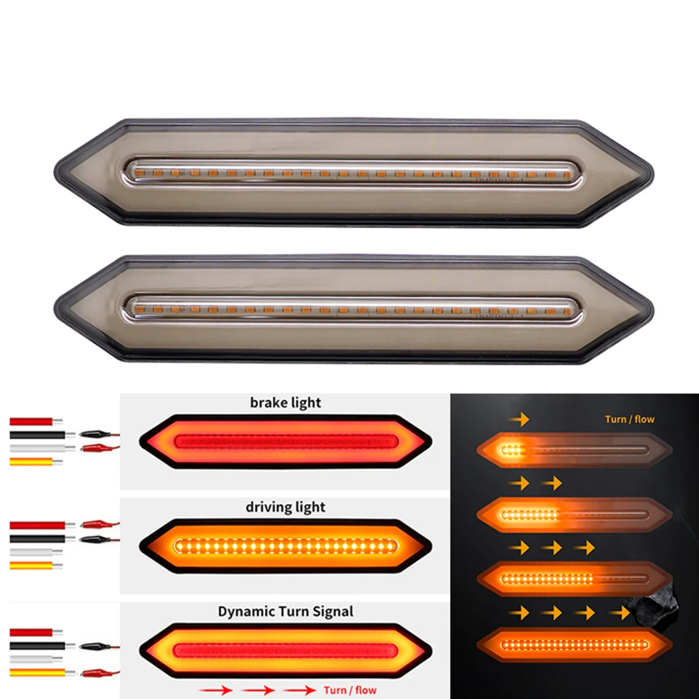 

100 светодиодный стоп-сигнал, двухцветный поворотный сигнал, световой сигнал s, водонепроницаемый автомобильный стоп-сигнал, ходовая лампа Для вездехода, внедорожника, прицепа, грузовика