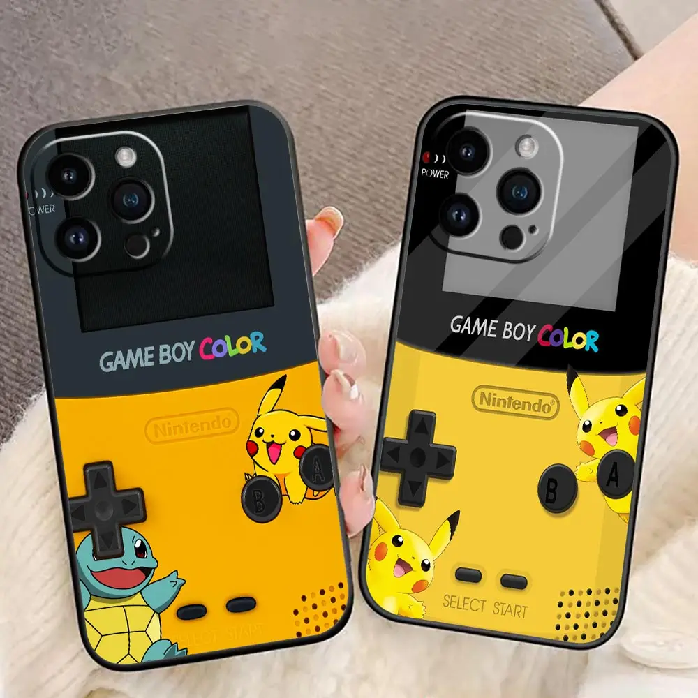 Game-Boy Color-P-Pokemon Phone Case For iphone Apple 15 14 13 12 11 Pro XS Max Mini X SE 8 7 Plus Case Funda Capa Shell Cover