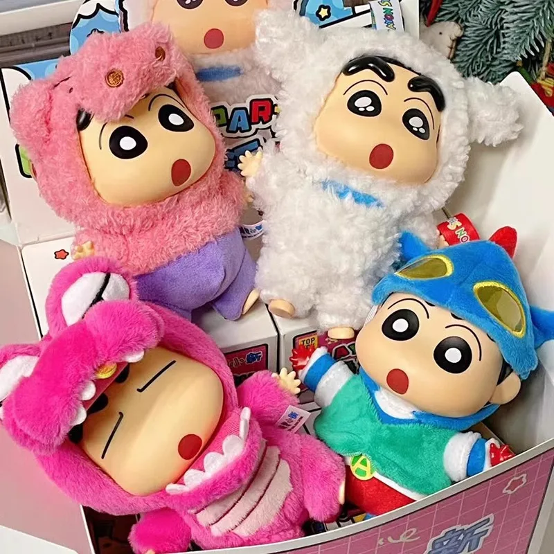 Licensed Shinchan Dress Up Party Series Vinyl Plush Blind Box Cute Figure Ornament Anime Doll Wholesale Holiday Gifts Collection