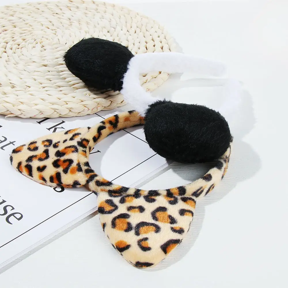 Cartoon Plush Dog Zebra Tiger Hair Band Animals Ears Headband Cosplay Halloween Christmas Birthday Theme Party Supply