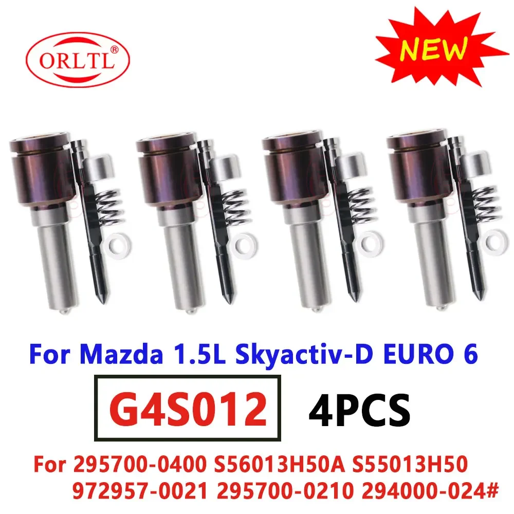 4PCS New Nozzle G4S012 Diesel Injector g4s012 For Mazda 1.5L SKYACTIV-D Euro6 S56013H50A 295700-0400 295700-0210 094000-2040