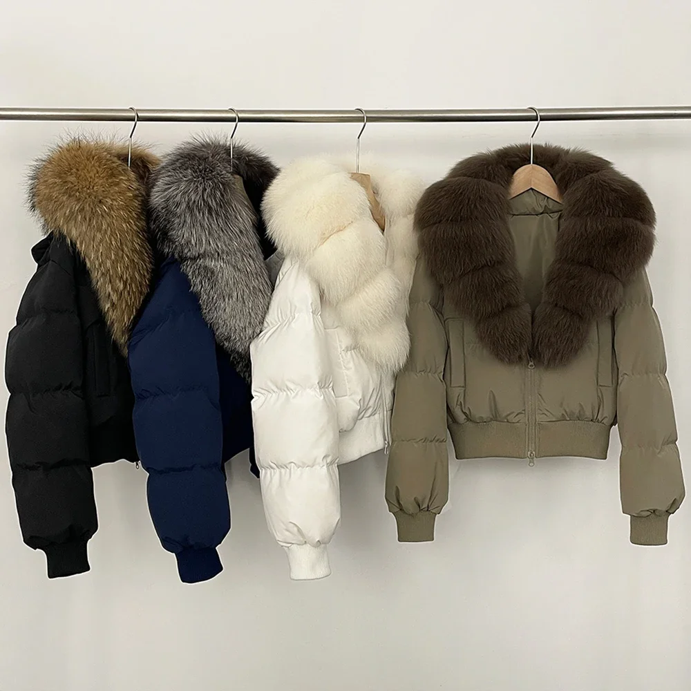 후드 달린 리얼리티 퍼 코트 덕 다운 재킷 여성 트렌드 파카 천연 퍼 겨울 여성 의류 여성 데미시즌 재킷