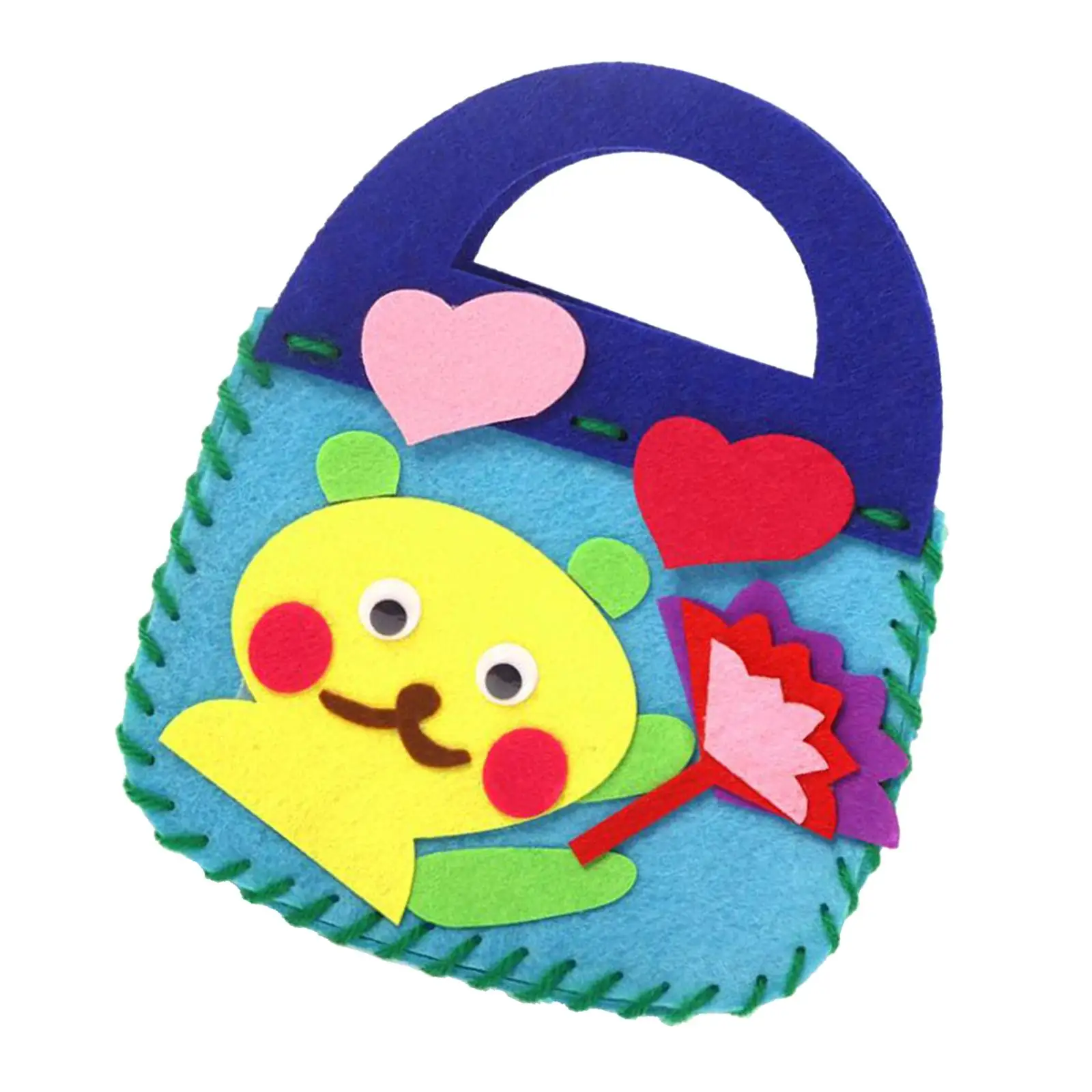 Kit borsa da cucito fai-da-te Bella decorazione a forma di orso Borsa fatta a mano per bambini