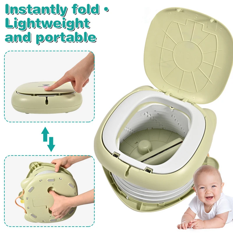 Portable Potty For Toddler Travel Foldable Potty Training Toilet For Car Camping Indoor Outdoor Bathroom For Baby Children Kids