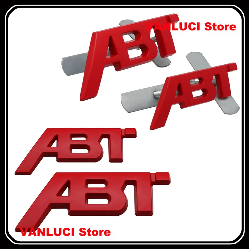 كبيرة صغيرة الحجم ثلاثية الأبعاد سيارة معدنية ملصق ABT الرياضة شعار الجسم شارة لأودي A1 A2 A3 A4 A6 A7 S3 S4 S6 Q3 Q2 Q4 Q5