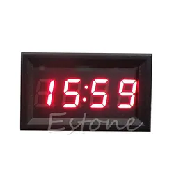 Compact 12V/24V LED Display Digital Clock 12V/24V Dashboard Clock for Car Truck